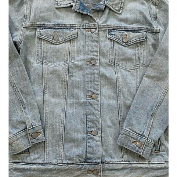 Outerknown The Tides Trucker Jean Jacket Oversized Long Light Wash Unisex Small - Picture 5 of 7